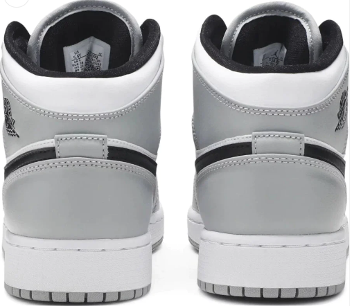 Air Jordan 1 Mid GS-Light Smoke Grey - Soleful