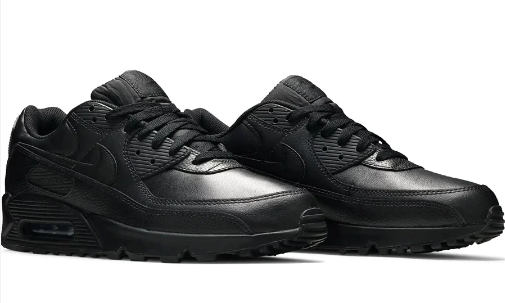 Air MAx 90 Leather-Triple Black - Soleful