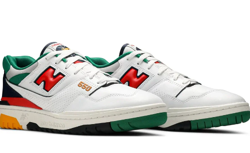New Balance 550 - Oak Leaf Green Red